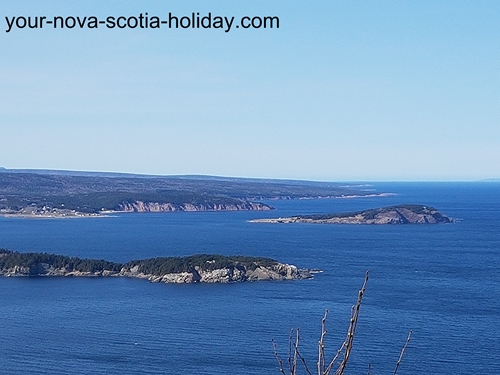 This is part of the view once you arrive at Stanley Point on the Cape Smokey trail. This is the Ingonish coastline looking north.