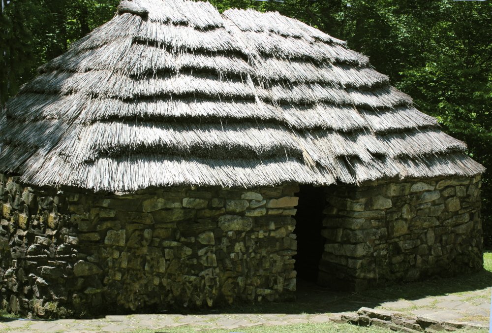 The Lone Shieling in the Cape Breton highlands depicts a Scottish crofter’s hut amidst a 350-year growth of sugar maple trees.